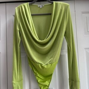 Lime Green Long Sleeve Bodysuit